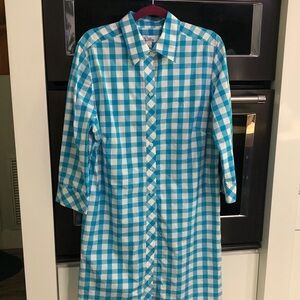 Lilly Pulitzer Turquoise and White Checkered Dress